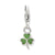 Enameled Clover Charm in Sterling Silver