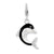 Enameled 3-D Dolphin Charm in Sterling Silver