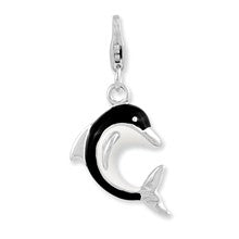 Amore La Vita Sterling Silver Enameled 3-D Dolphin Charm hide-image