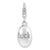 Rhodium-Plated 3-D Luck Charm in Sterling Silver