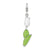 Enameled Tulip Charm in Sterling Silver