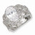 Sterling Silver Fancy Oval CZ Ring