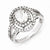 Sterling Silver Fancy Oval CZ Ring