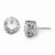 Sterling Silver 100-facet CZ Round Post Earrings