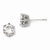 Sterling Silver 6.5mm CZ Stud Earrings