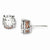 Sterling Silver Rose Gold-plated Heart 8mm CZ Stud Earrings