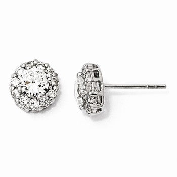 Sterling Silver CZ Stud Earrings