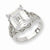 Sterling Silver CZ Step Cut Ring