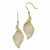 Sterling Silver CZ Gold-Plated French Wire Dangle Earrings