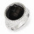 Sterling Silver CZ & Black Onyx Ring