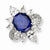Sterling Silver CZ Synthetic Blue Spinel Ring