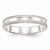 Sterling Silver 4mm Design Edge Wedding Band