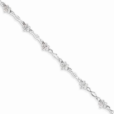 Sterling Silver Diamond Bracelet