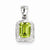 Sterling Silver Rhodium Emerald-cut Peridot & Diamond Pendant, Pendants for Necklace