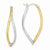 Sterling Silver w/14k Yellow Gold Polished Hoop Earrings