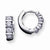 Sterling Silver CZ Hoop Earrings