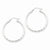 Sterling Silver Diamond-cut Satin Polished Hoop Earrings