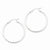 Sterling Silver Diamond-cut Satin Polished Hoop Earrings