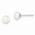 Sterling Silver White Freshwater CulturedPearl 5-5.5mm button Earrings