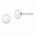 Sterling Silver White Freshwater CulturedPearl 7-7.5mm button Earrings