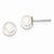 Sterling Silver White Freshwater CulturedPearl 7.5-8mm button Earrings
