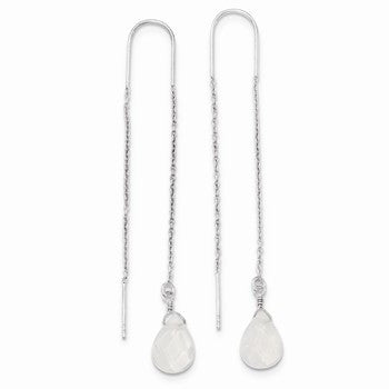 Sterling Silver Opalite Crystal Threader Earrings