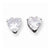 Sterling Silver 8mm Heart CZ Stud Earrings