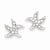 Sterling Silver CZ Starfish Earrings