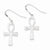 Sterling Silver Egyptian Cross Earrings