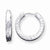 Sterling Silver Diamond-cut Polished Hoop Earrings