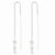 Sterling Silver Ball Threader Earrings