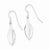 Sterling Silver Diamond-cut Leaf Wire Earrings