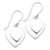 Sterling Silver Double Heart Earrings