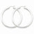 Sterling Silver Rhodium-plated 4mm Round Hoop Earrings