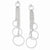 Sterling Silver Circle Dangle Post Earrings
