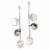 Sterling Silver Fancy Dangle Circle Earrings