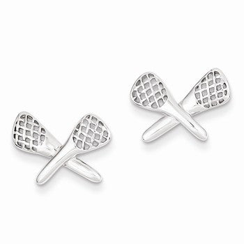 Sterling Silver Lacrosse Earrings