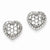 Sterling Silver CZ Heart Post Earrings