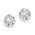 Sterling Silver CZ Half Ball Post Earrings