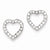 Sterling Silver CZ Heart Post Earrings