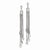 Sterling Silver CZ Dangle Post Earrings
