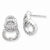 Sterling Silver CZ Circle Post Earrings