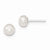 Sterling Silver 7mm Grey Freshwater CulturedButton Pearl Post Earrings