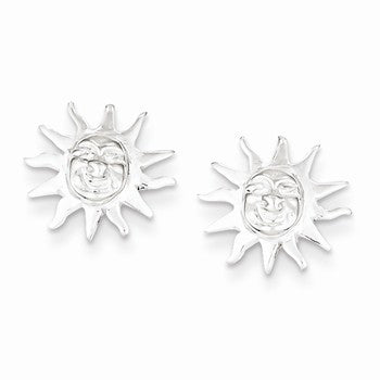 Sterling Silver Sun Mini Earrings