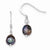 Sterling Silver Black Freshwater Cultured Pearl Dangle Earrings