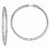 Sterling Silver CZ 124 Stones In & Out Round Hoop Earrings