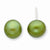Sterling Silver 10-10.5mm FW Cult. Button Pearl Green Earrings