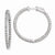Sterling Silver Rhodium-plated CZ In & Out Hinged Hoop Earrings
