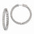 Sterling Silver Rhodium-plated CZ In & Out Hinged Hoop Earrings
