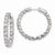 Sterling Silver Rhodium-plated CZ In & Out Hinged Hoop Earrings